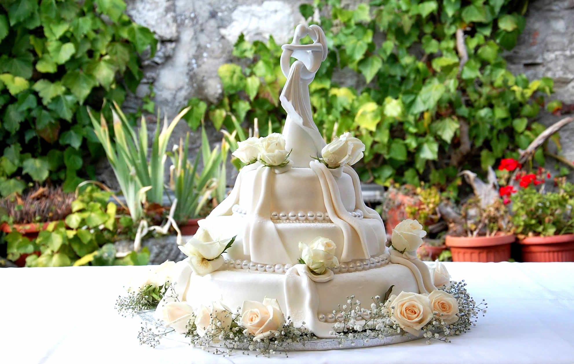 Matrimonio a Firenze, dettaglio torta nuziale